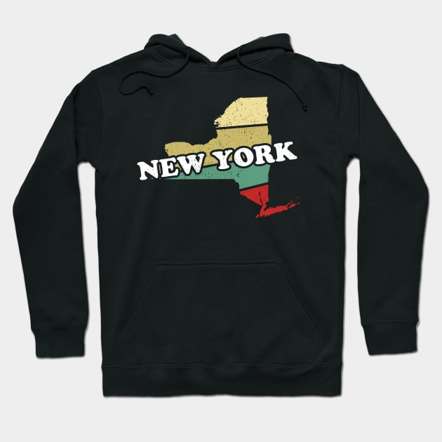 New York State Vintage Retro Souvenir Gift product Hoodie by Blue Zebra